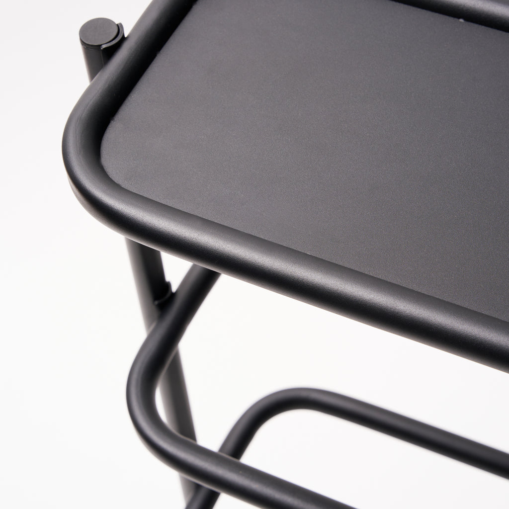 Close-up of Obround Shoe Rack - Tall showing the top