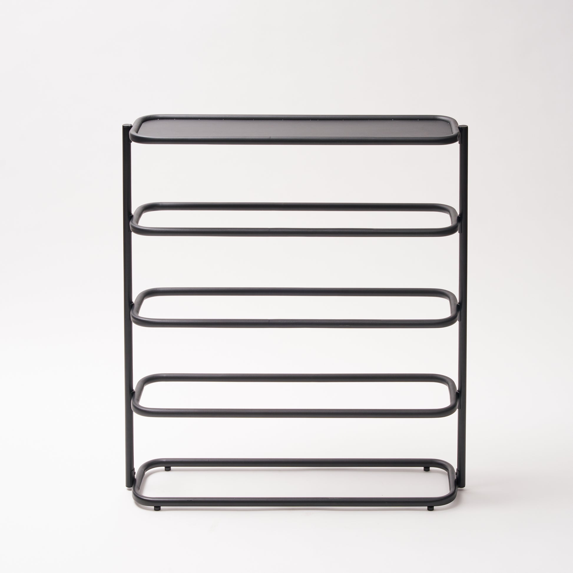 Front view of Obround Shoe Rack - Tall against a white background