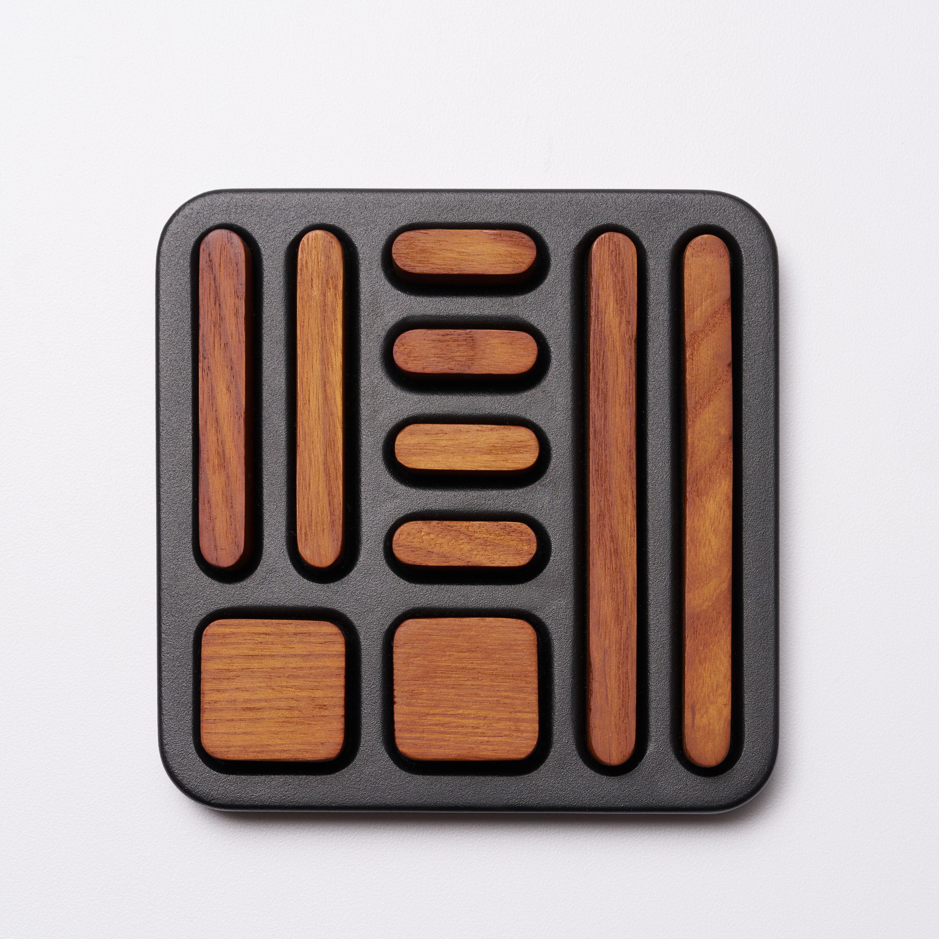 Tidy Magnet Set | Steel & Wood Fridge Magnets | Apto