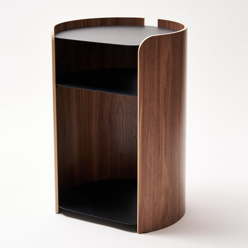 Contour Side Table in Black against a white background